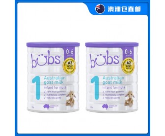 【澳洲直邮包邮】Bubs 婴幼儿山羊A2配方奶粉1段 800克x2罐（0-6个月适用）